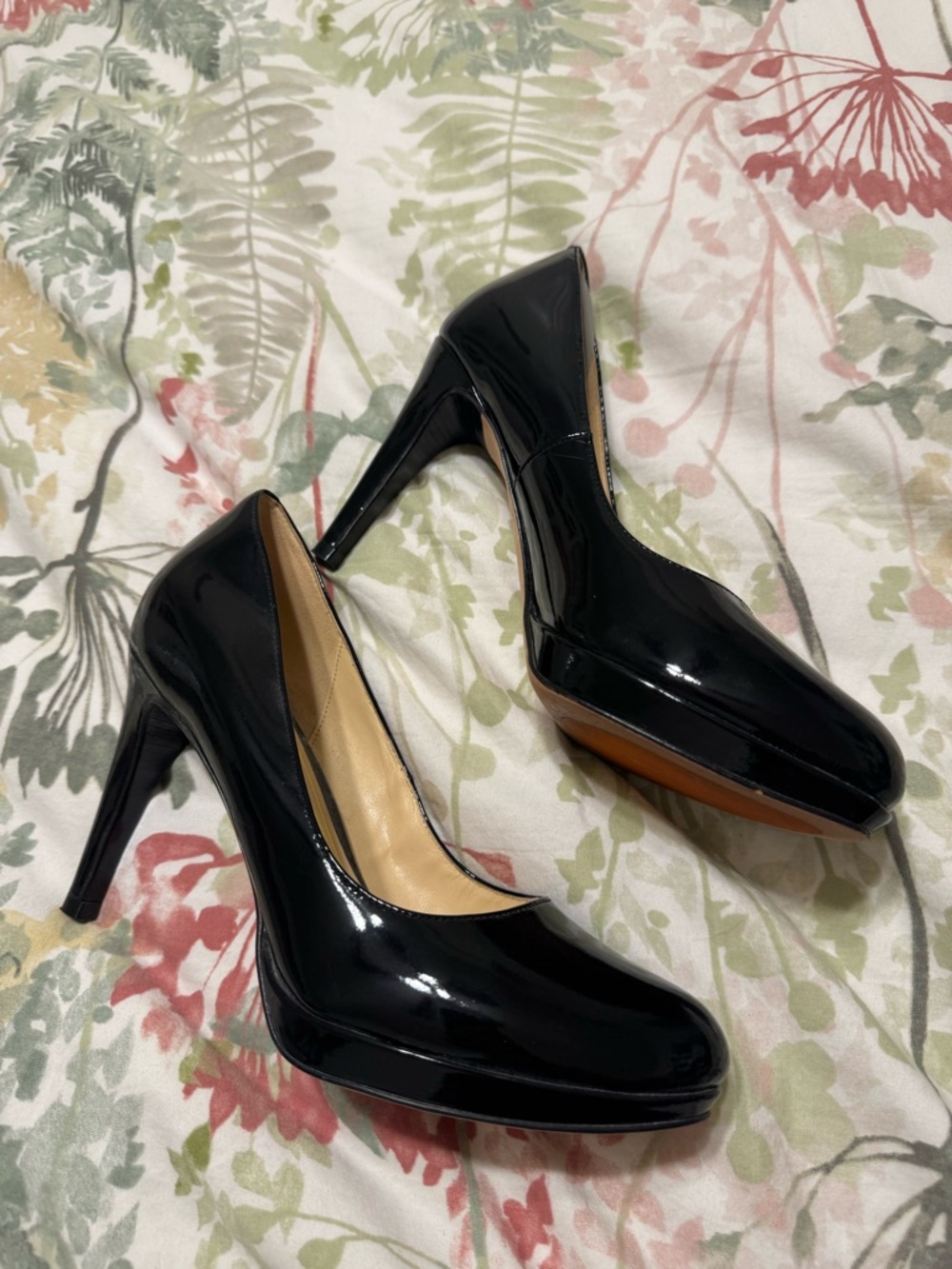Cole Haan Chelsea Nikeair Black Patent High Heel Pumps